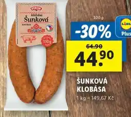 Lidl Šunková klobása nabídka