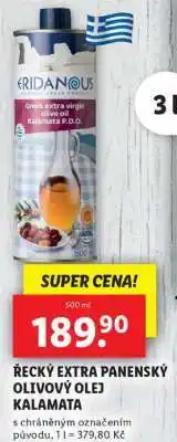 Lidl Řecký extra panenský olivový olej Kalamata nabídka