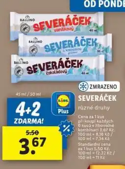 Lidl Severáček různé druhy nabídka