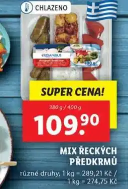 Lidl MIX ŘECKÝCH PŘEDKRMŮ nabídka