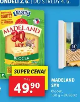 Lidl MADETA MADELAND SÝR nabídka