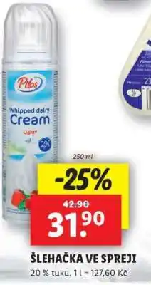 Lidl Šlehačka ve spreji nabídka