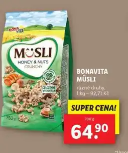 Lidl Bonavita Müsli nabídka