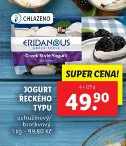Lidl Eridanous Greek Style Yogurt nabídka