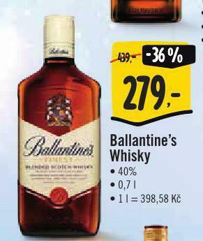 Jip Ballantine´s whisky nabídka