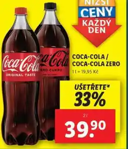 Lidl COCA-COLA, COCA-COLA ZERO nabídka