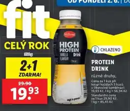 Lidl Milbona High Protein Vanilla Flavour Drink nabídka