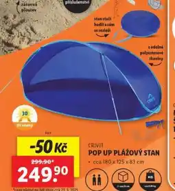 Lidl CRIVIT POP UP PLÁŽOVÝ STAN nabídka