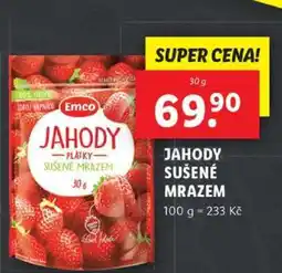 Lidl Emco Jahody plátky sušené mrazem 30 g nabídka