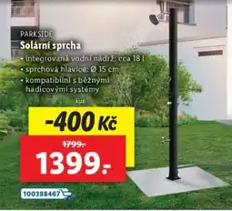 Lidl PARKSIDE SOLÁRNÍ SPRCHA nabídka
