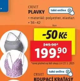 Lidl CRIVIT PLAVKY nabídka