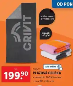 Lidl CRIVIT PLÁŽOVÁ OSUŠKA nabídka
