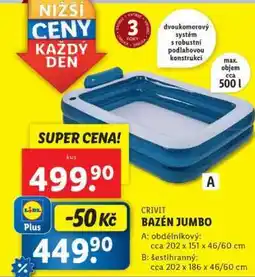 Lidl CRIVIT BAZÉN JUMBO nabídka