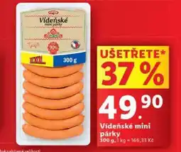 Lidl Vídeňské mini párky nabídka