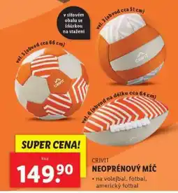 Lidl CRIVIT NEOPRÉNOVÝ MÍČ nabídka