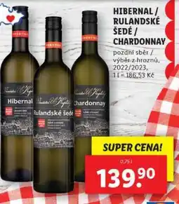 Lidl HIBERNAL / RULANDSKÉ ŠEDÉ / CHARDONNAY nabídka