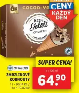 Lidl BON Gelati ZMRZLINOVÉ KORNOUTY nabídka