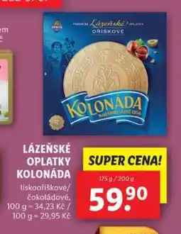 Lidl LÁZEŇSKÉ OPLATKY KOLONÁDA nabídka