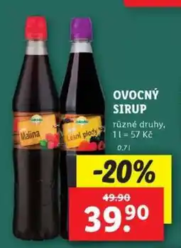 Lidl Ovocný sirup nabídka