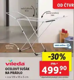 Lidl Vileda Ocelový sušák na prádlo nabídka