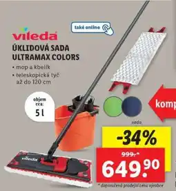 Lidl Vileda Úklidová sada Ultramax Colors nabídka