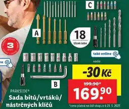 Lidl PARKSIDE Sada bitů/vrtáků/nástrčných klíčů nabídka