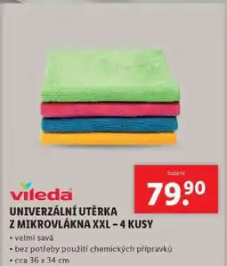 Lidl Vileda Univerzální utěrka z mikrovlákna XXL - 4 kusy nabídka