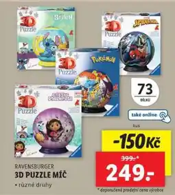 Lidl RAVENSBURGER 3D PUZZLE MÍČ nabídka