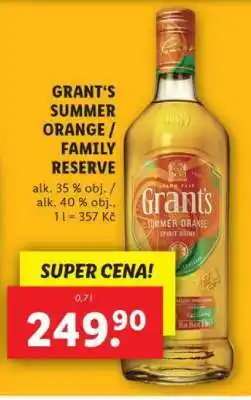 Lidl Grant's Summer Orange / Family Reserve nabídka