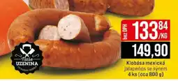 Jip Klobása mexická jalapeños se sýrem nabídka