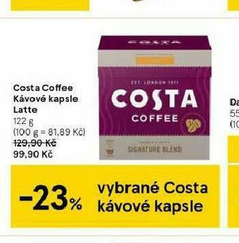 Tesco Costa coffee kávové kapsle latte nabídka