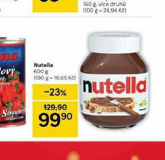 Tesco Nutella nabídka
