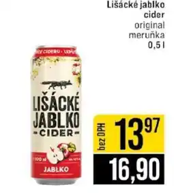 Jip LIŠÁCKÉ JABLKO Cider nabídka