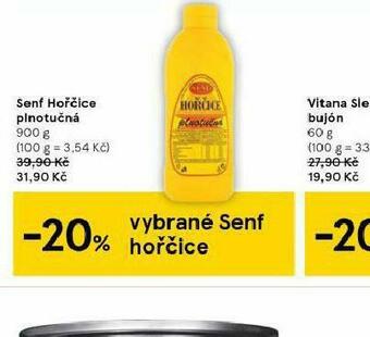 Tesco Senf hořčice plnotučná nabídka