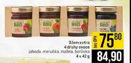 Jip Džem extra 4 druhy ovoce nabídka