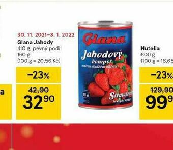 Tesco Giana jahody nabídka