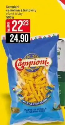 Jip Campioni semolinové těstoviny nabídka