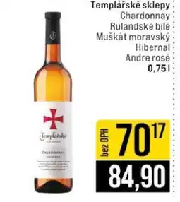 Jip Templářské sklepy nabídka