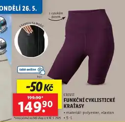 Lidl CRIVIT Funkční cyklistické kraťasy nabídka