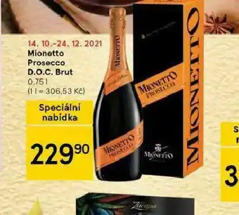 Tesco Mionetto prosecco d.o.c. brut nabídka