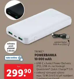 Lidl TRONIC Powerbanka 10 000 mAh nabídka