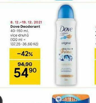 Tesco Dove deodorant nabídka