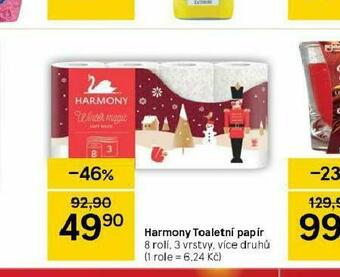 Tesco Harmony toaletní papír nabídka