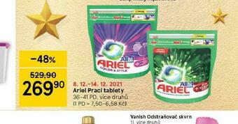 Tesco Ariel prací tablety nabídka