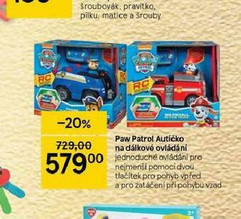 Tesco Paw patrol autíčko na dálkové ovládání nabídka