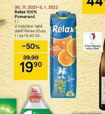 Tesco Relax 100% pomeranč nabídka