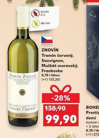 Kaufland Znovín tramín červený nabídka