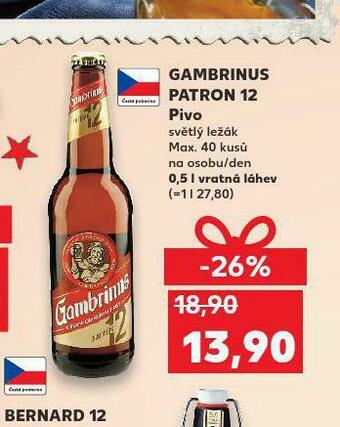 Kaufland Pivo gambrinus patron 12 nabídka