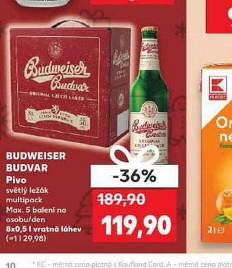 Kaufland Pivo budweiser budvar nabídka