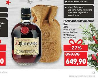 Kaufland Pampero aniversario rum nabídka